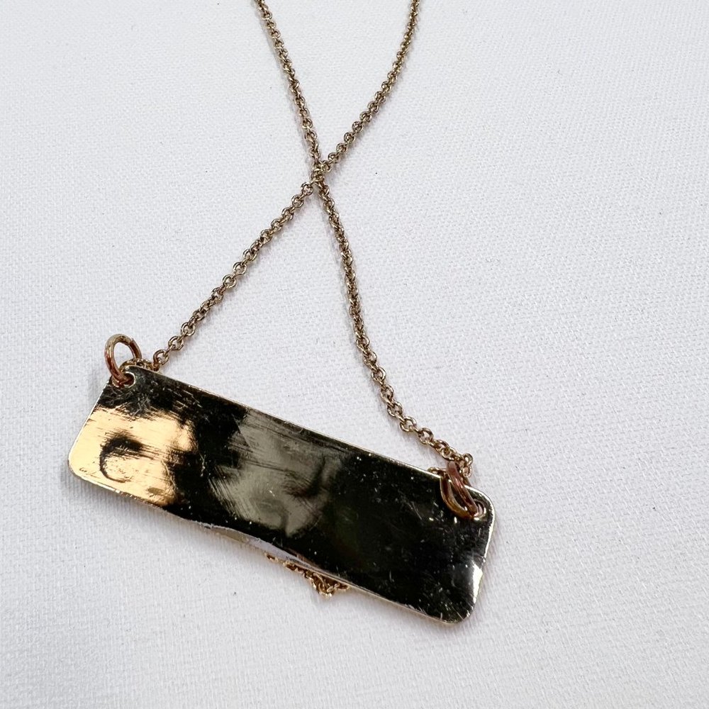 Happiness Is Being A Mom Handwritten Pendant Gold Tone 16” Adjustable Necklace - Picture 5 of 6